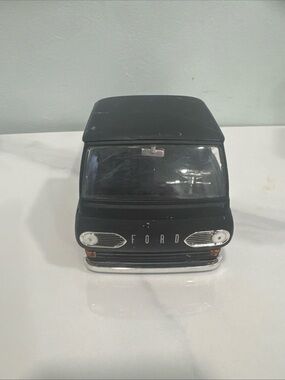 Ford Black Miniature Van Model with Chrome Accents